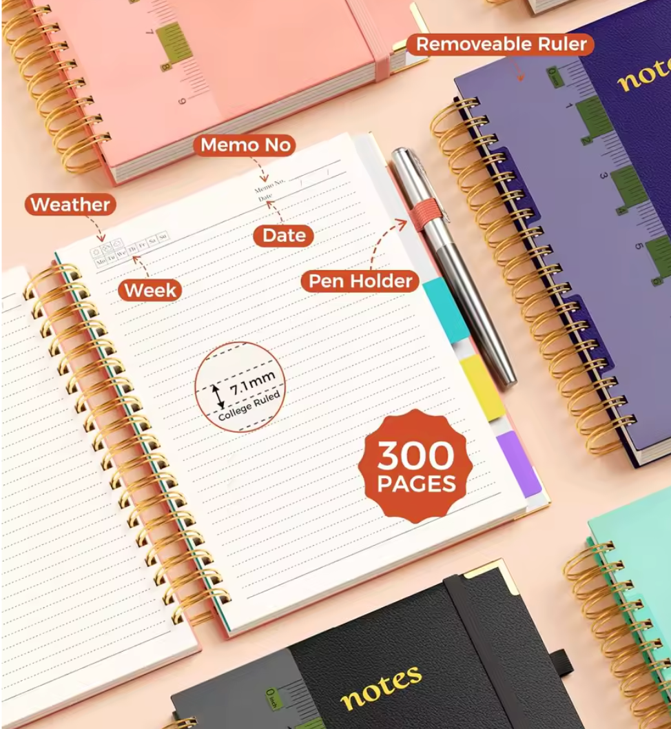 Purple 5-subject notebook B5