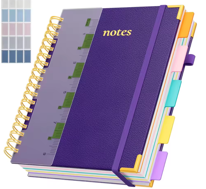 Purple 5-subject notebook B5