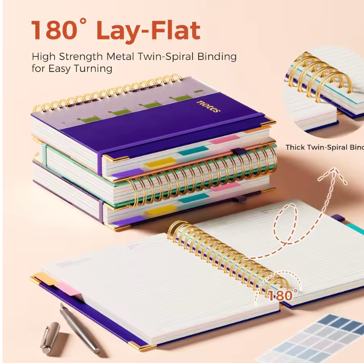 Purple 5-subject notebook B5
