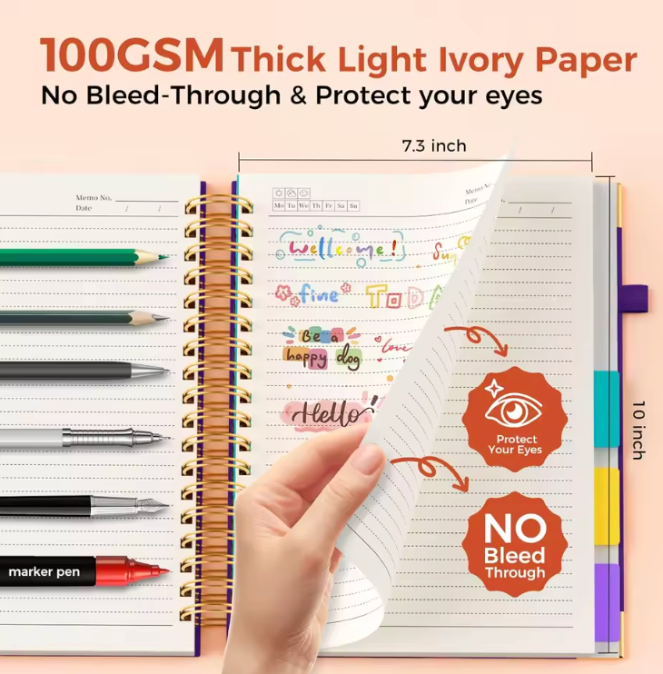 Purple 5-subject notebook B5
