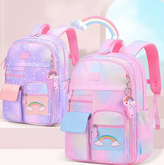 cute rainbow backpack organizational for children teens
