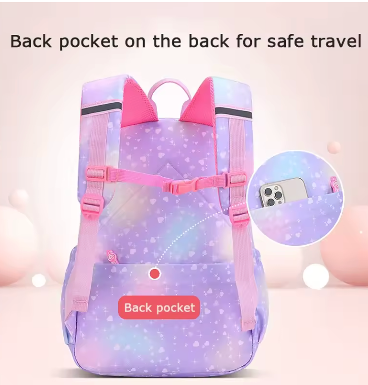 cute rainbow backpack organizational for children teens