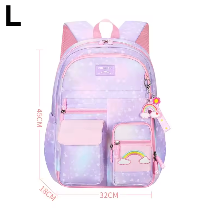 cute rainbow backpack organizational for children teens