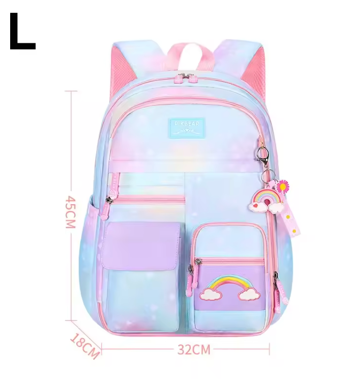 cute rainbow backpack organizational for children teens