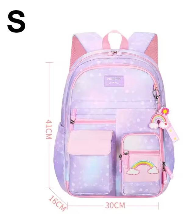 cute rainbow backpack organizational for children teens