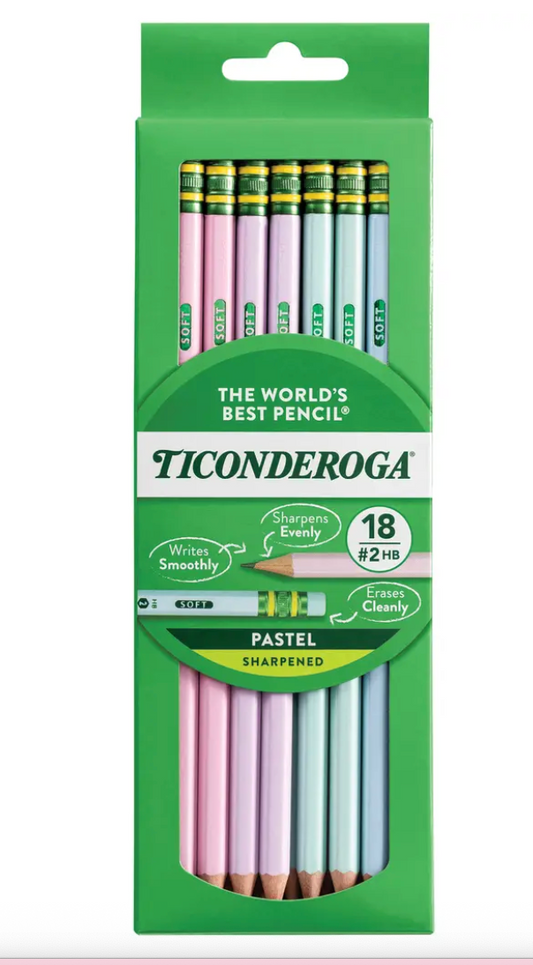 Ticonderoga pastel-colored wood pencils 10/18/150pcs